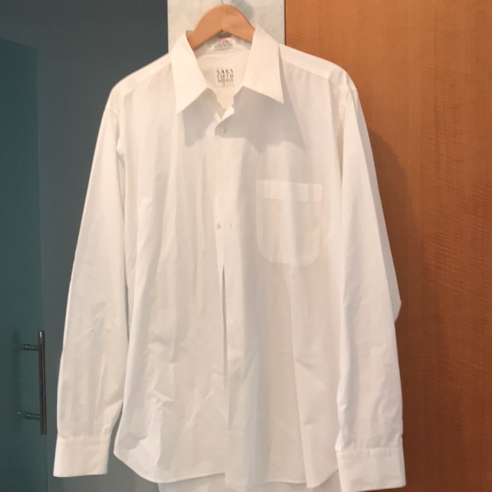 Saks Fifth Ave white dress shirt